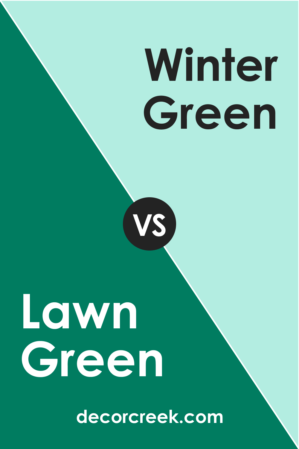Lawn Green 2045-20 vs. BM 2045-60 Winter Green