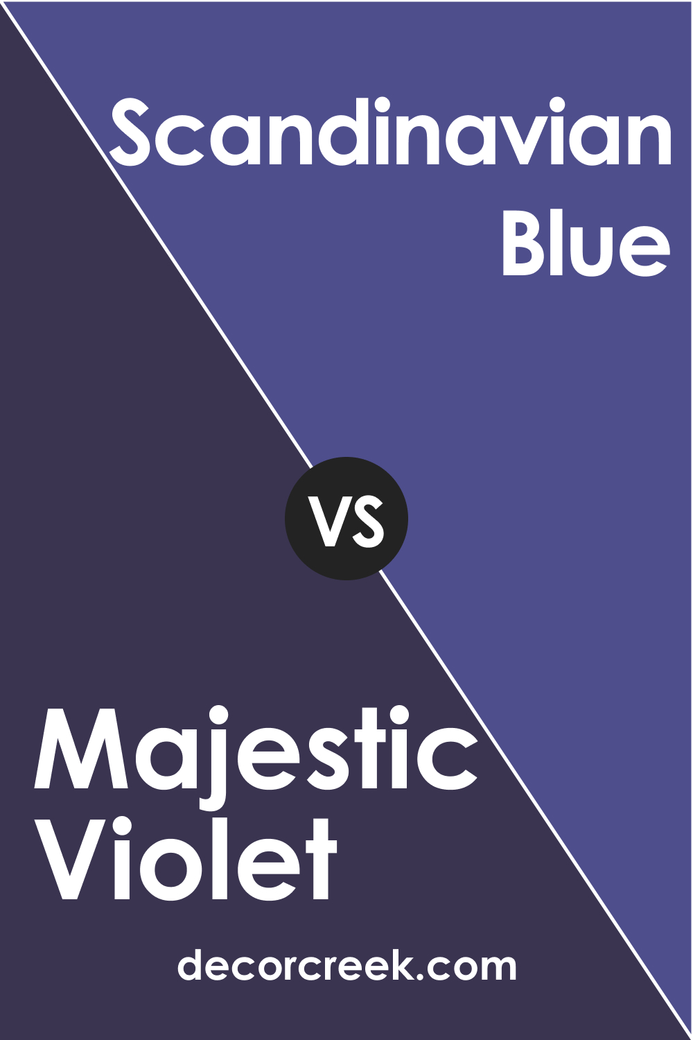 Majestic Violet 2068-10 vs. BM 2068-30 Scandinavian Blue