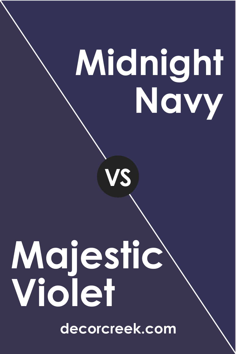 Majestic Violet 2068-10 vs. BM 2067-10 Midnight Navy