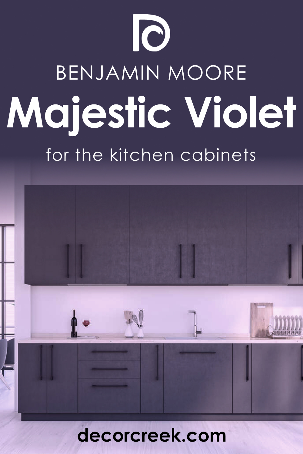 Majestic Violet 2068-10 on the Kitchen Cabinets
