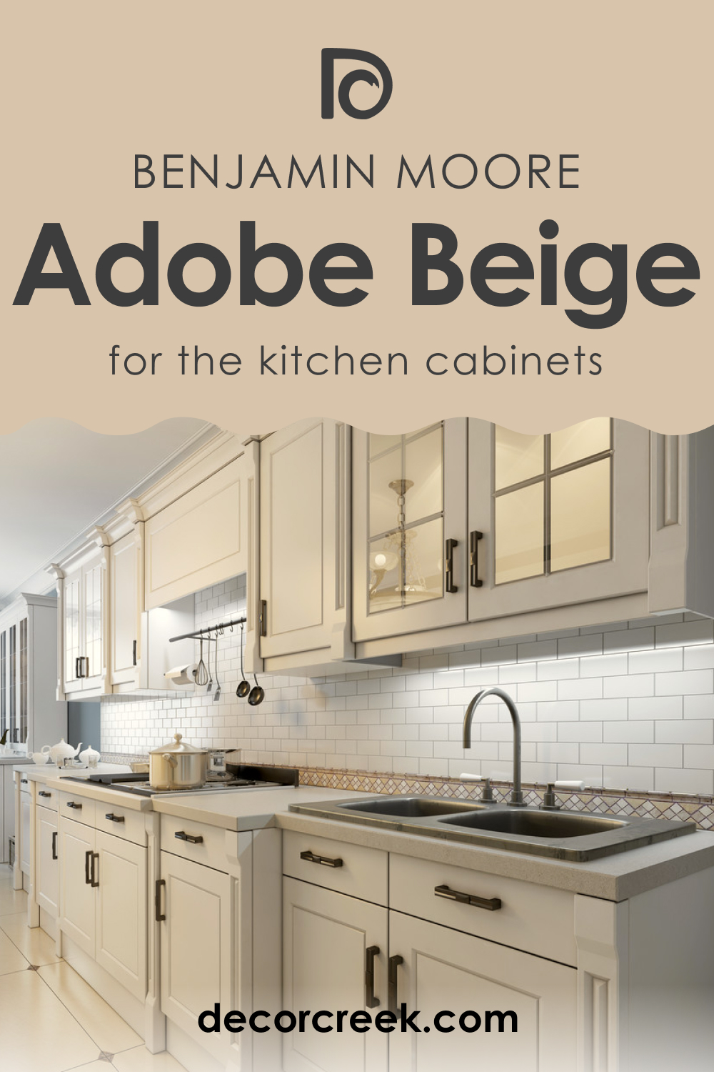 Adobe Beige AC-7 On Kitchen Cabinets