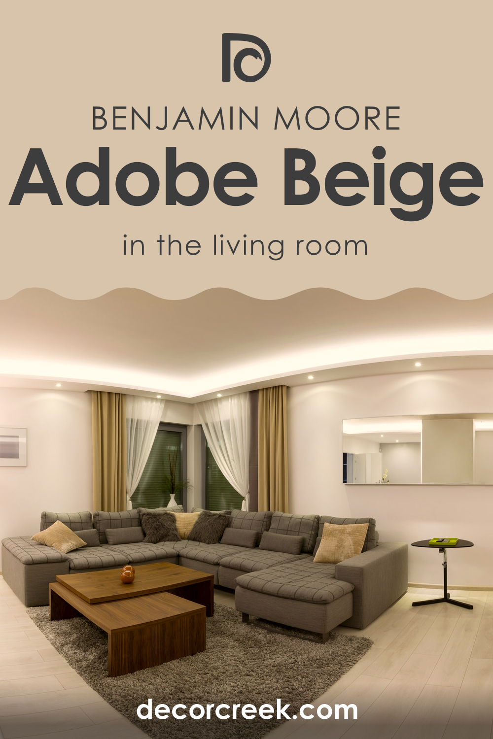 Adobe Beige AC-7 In the Living Room