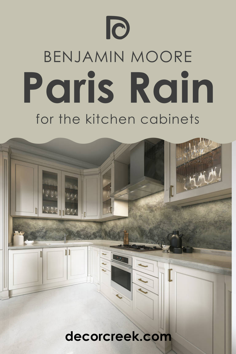 Paris Rain 1501 on Kitchen Cabinets