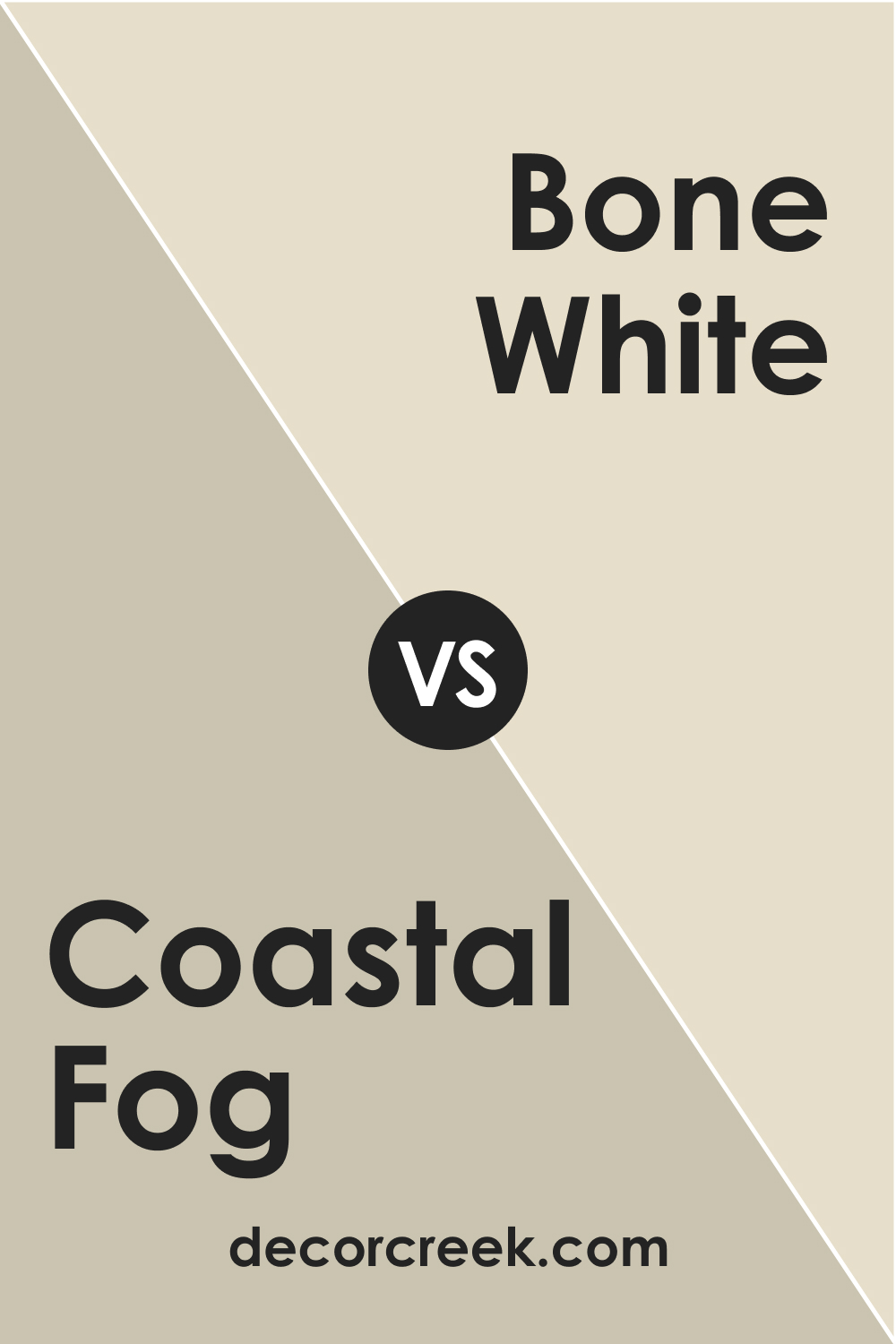 Coastal Fog AC-1 vs. PM-30 Bone White