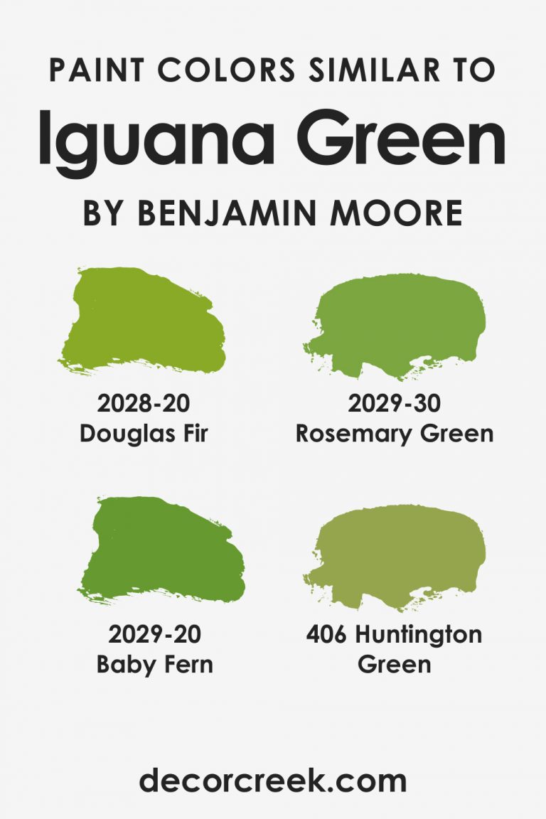 Iguana Green 2028-10 Paint Color by Benjamin Moore - DecorCreek