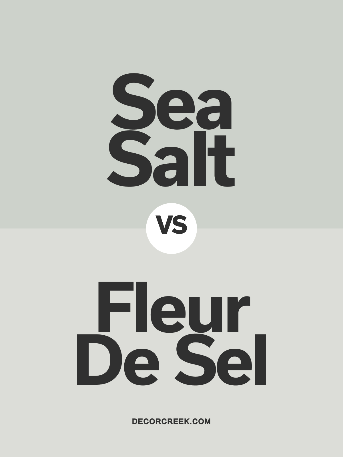 Fleur de Sel SW 7666 vs Sea Salt SW 6204