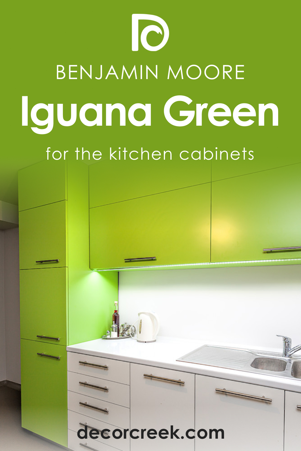 Iguana Green 2028-10 on the Kitchen Cabinets