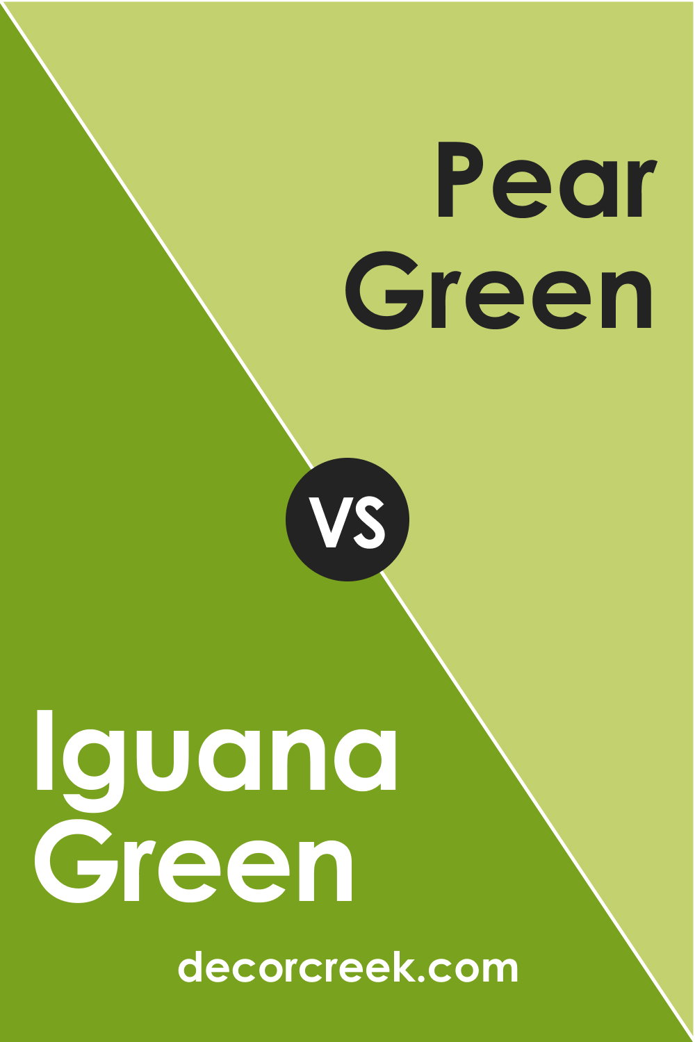 Iguana Green 2028-10 vs. BM 2028-40 Pear Green