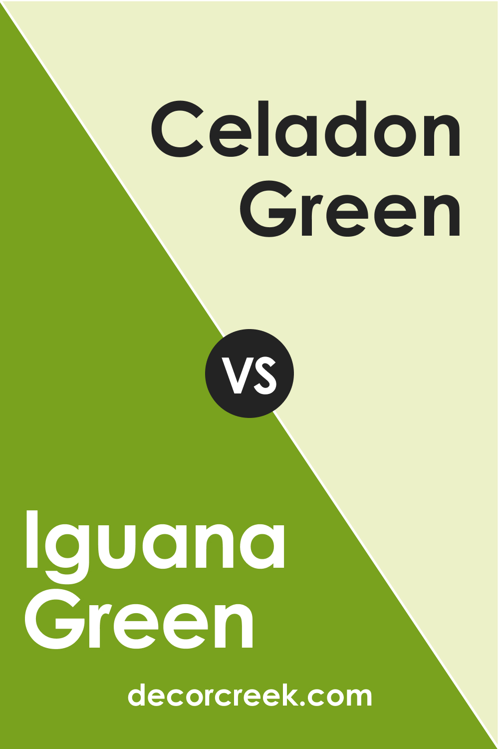 Iguana Green 2028-10 vs. BM 2028-60 Celadon Green