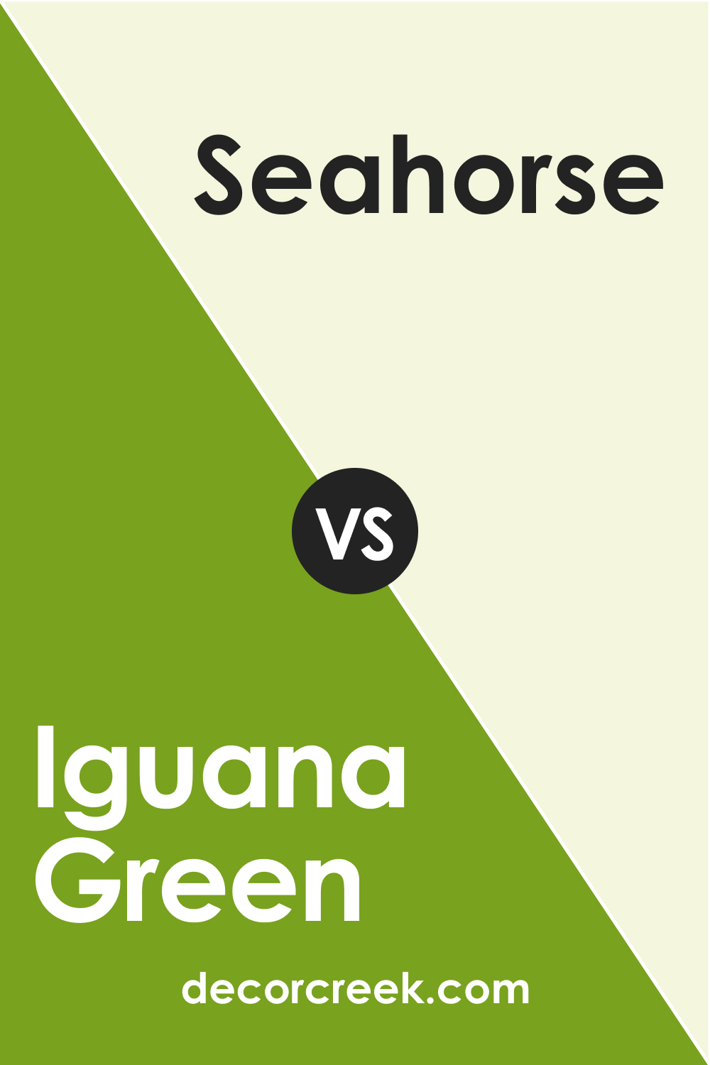 Iguana Green 2028-10 vs. BM 2028-70 Seahorse
