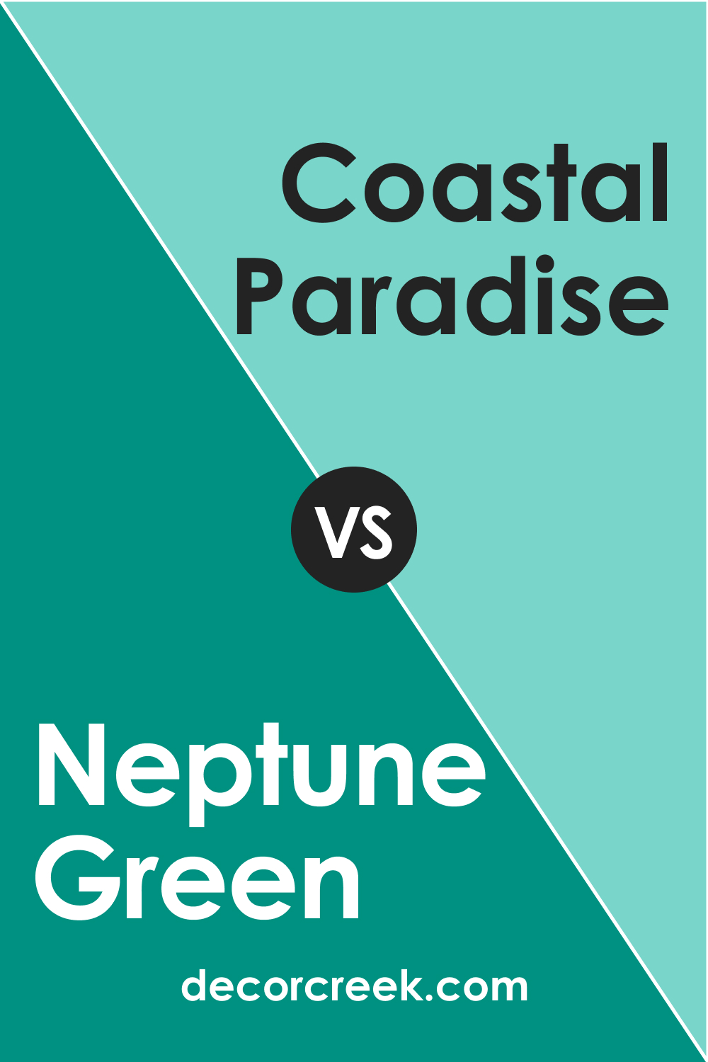 Neptune Green 658 vs. BM 655 Coastal Paradise