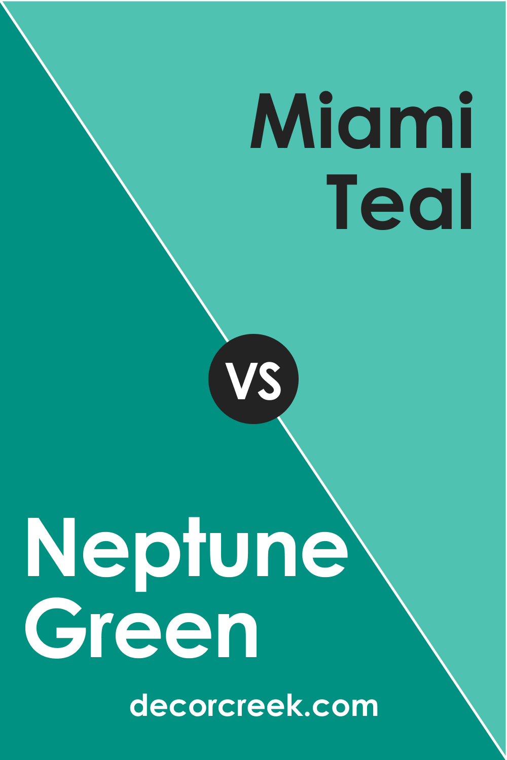 Neptune Green 658 vs. BM 656 Miami Teal