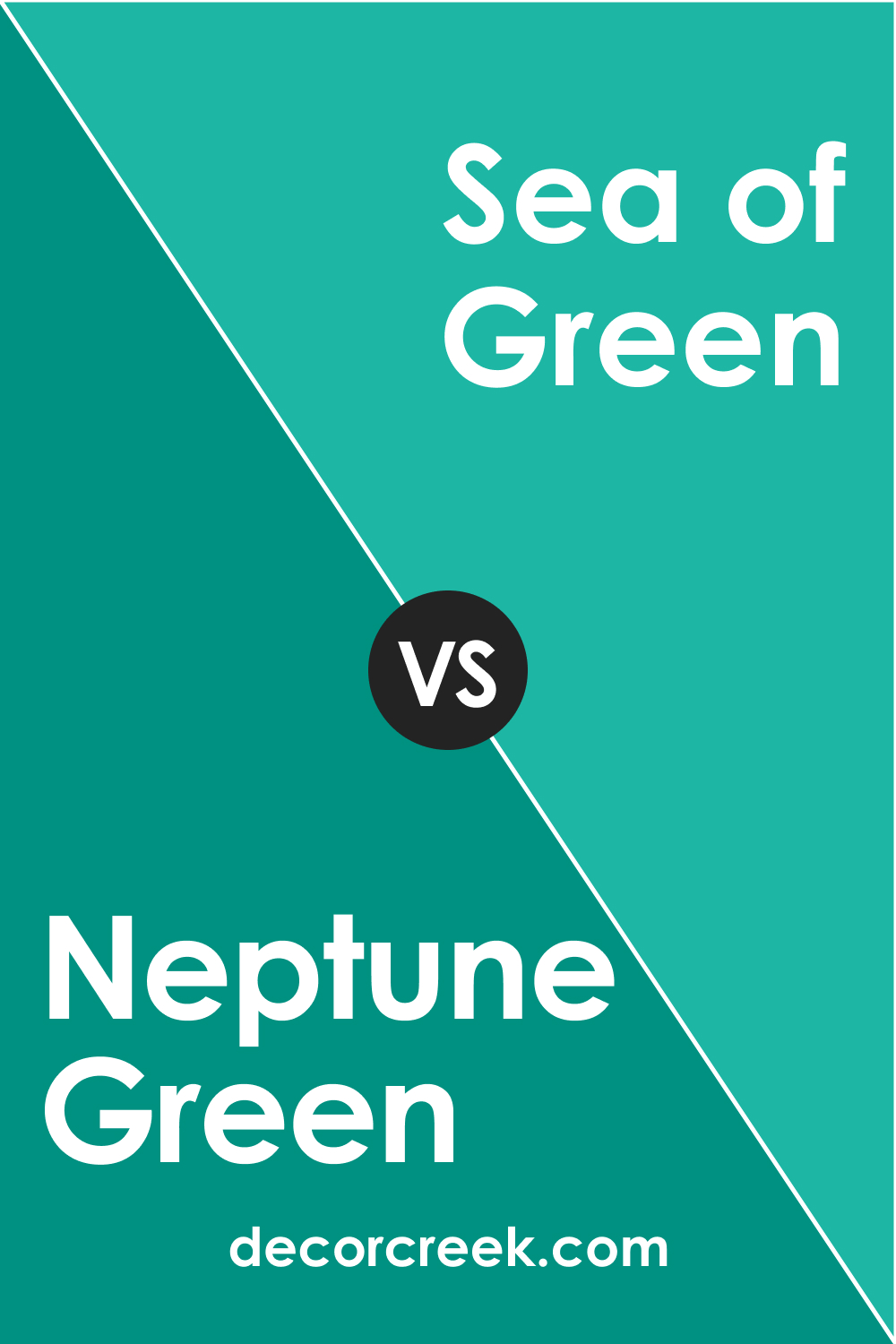 Neptune Green 658 vs. BM 657 Sea of Green