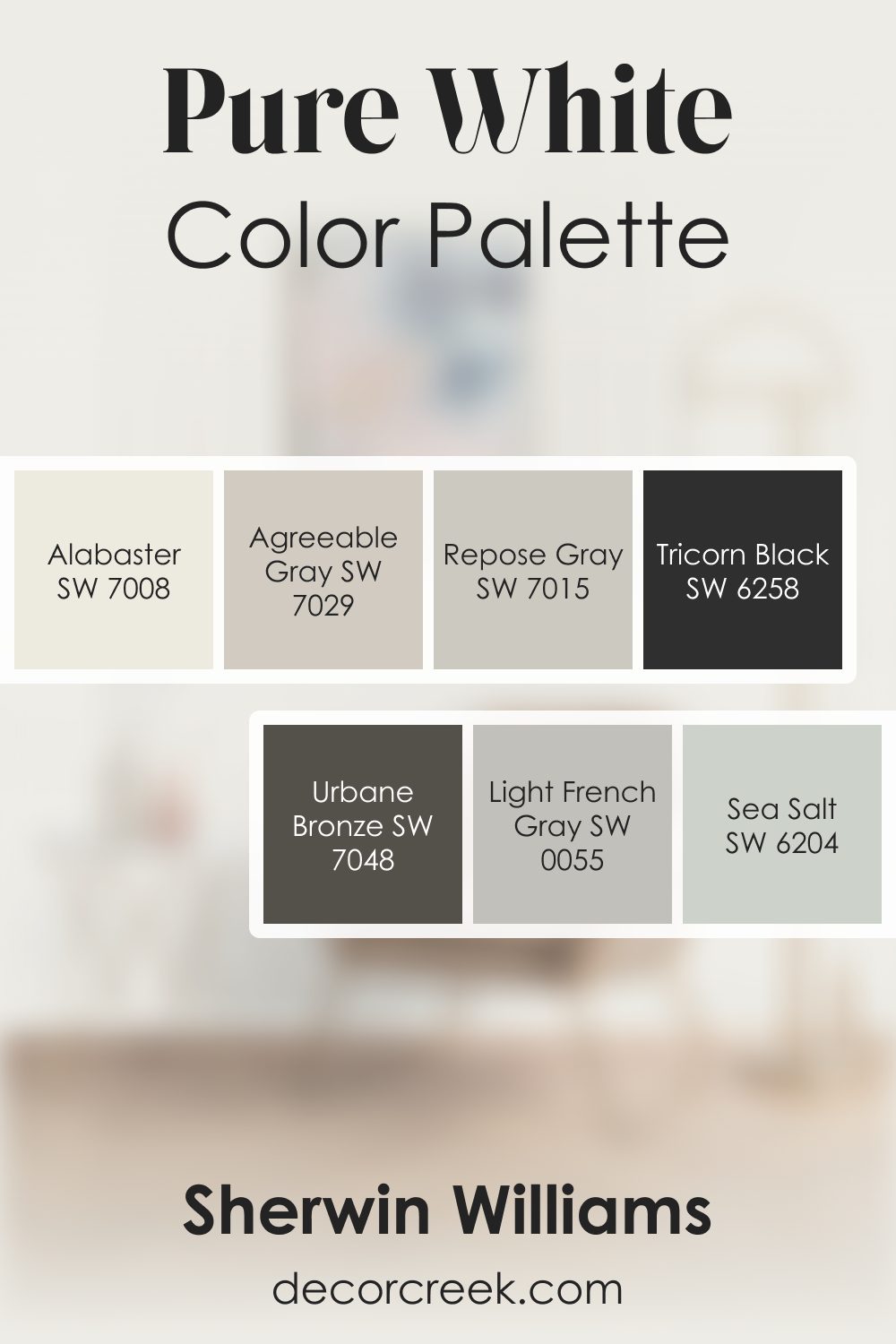 Pure White SW 7005 by Sherwin Williams Color Palette