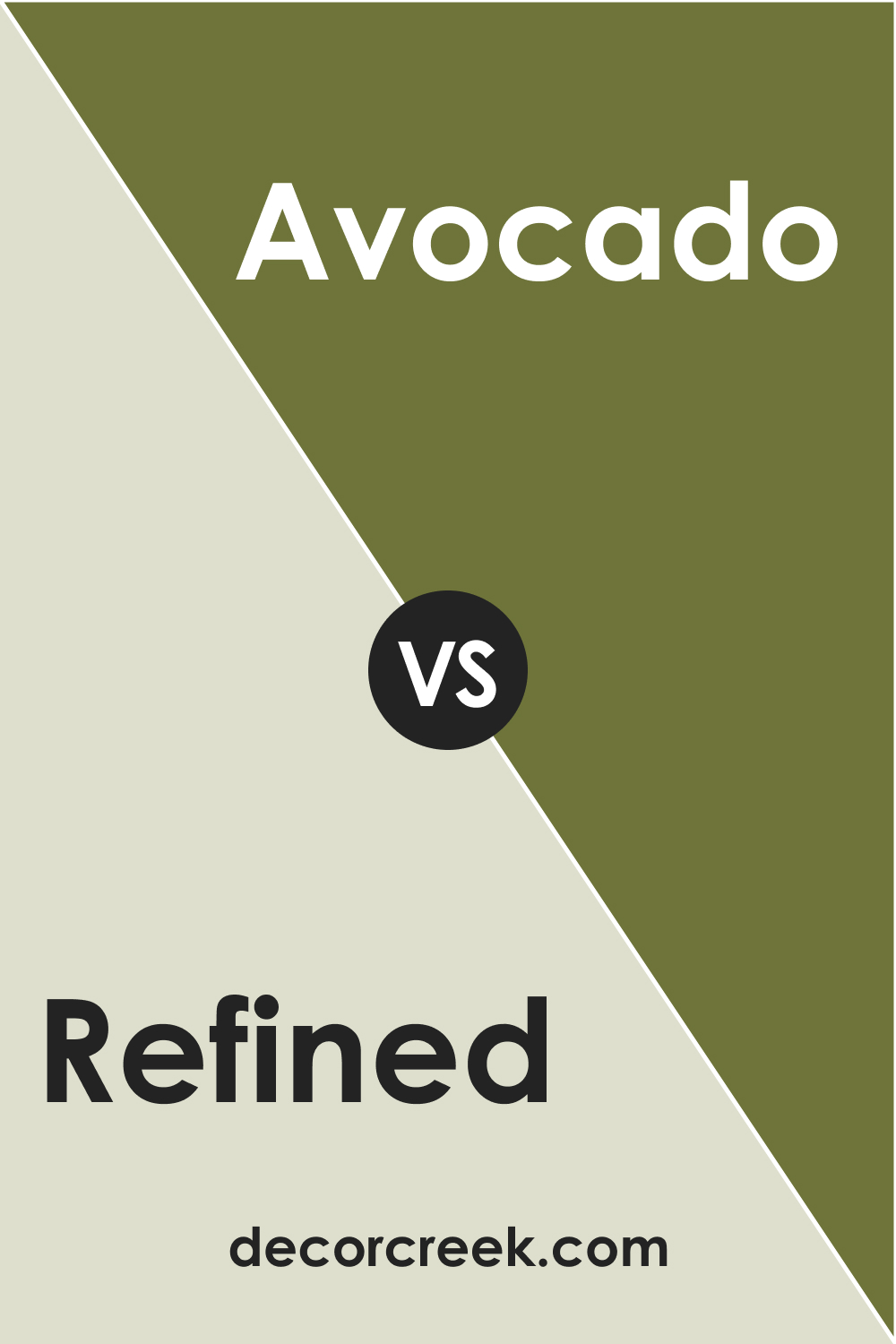 Refined AF-75 vs. BM 2145-10 Avocado