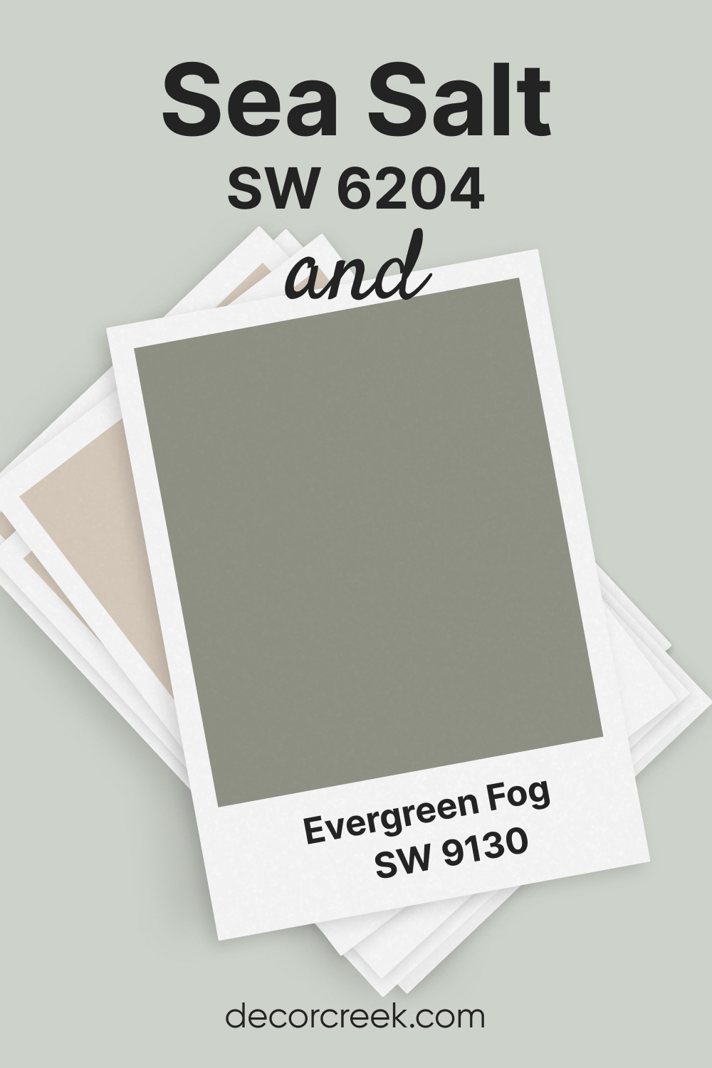 Sea Salt SW 6204 and Evergreen Fog SW 9130