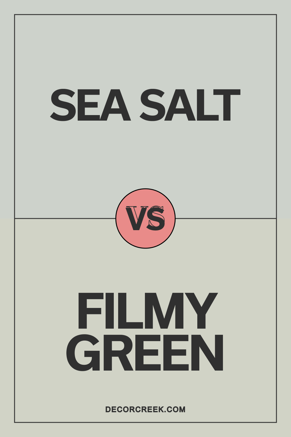 Sea Salt SW 6204 vs Filmy Green SW 6190