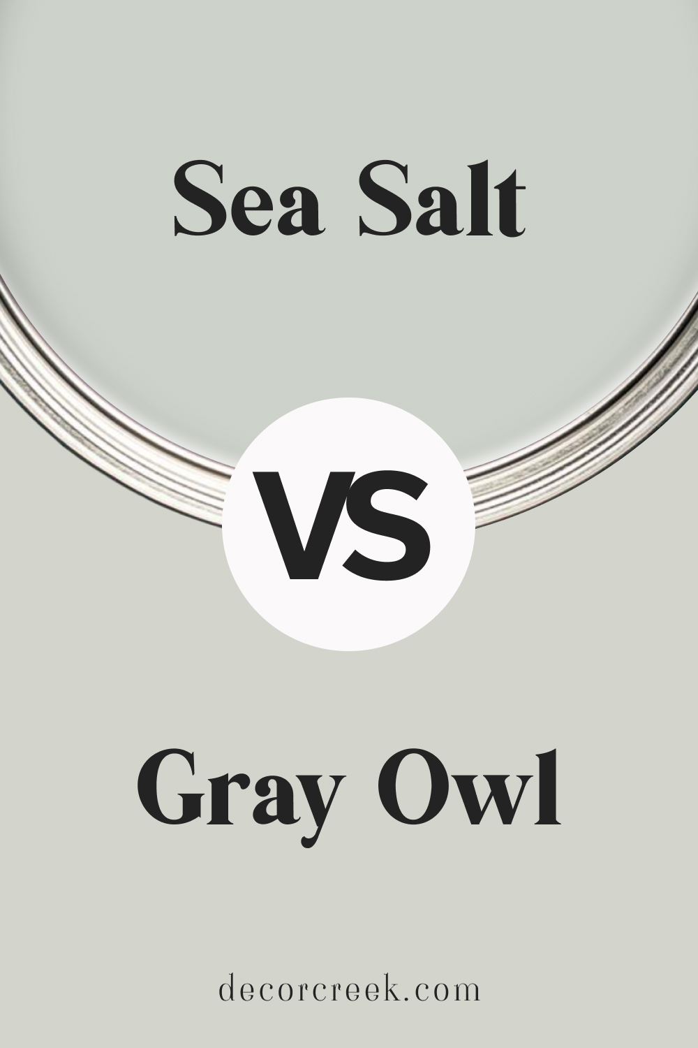 Sea Salt SW 6204 vs Gray Owl OC-52 by Benjamin Moore