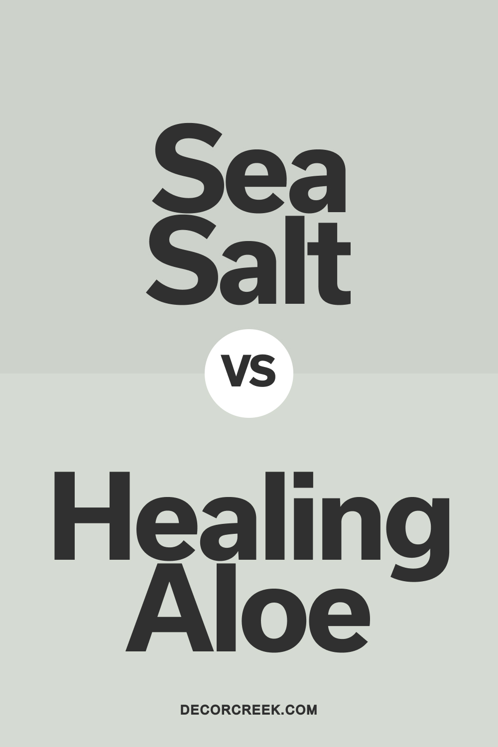 Sea Salt SW 6204 vs Healing Aloe 1562 by Benjamin Moore