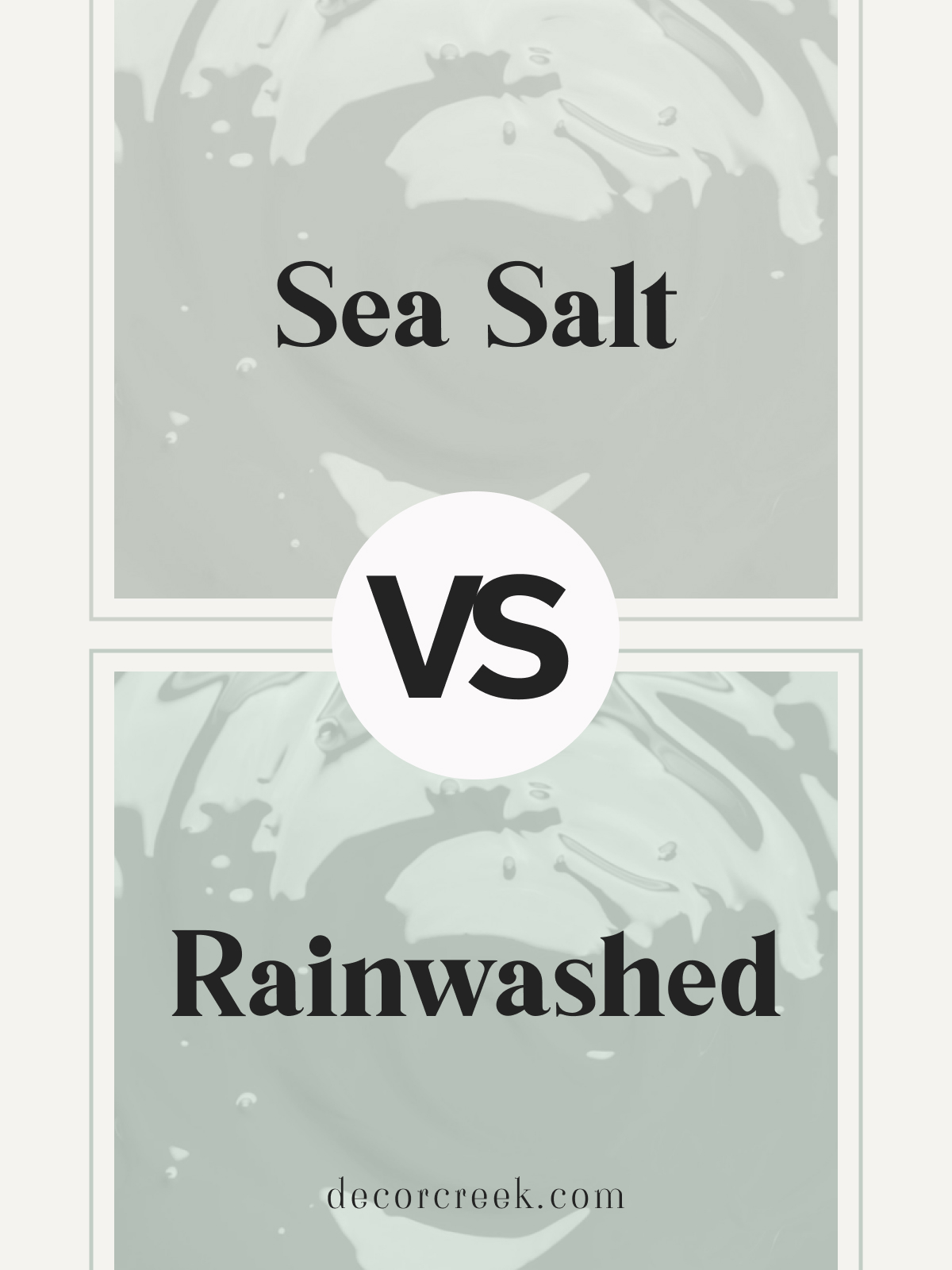 Sea Salt SW 6204 vs Rainwashed SW 6211