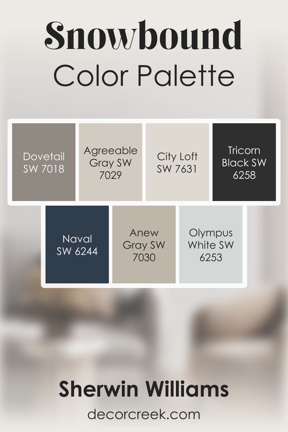 Snowbound SW 7004 by Sherwin Williams Color Palette