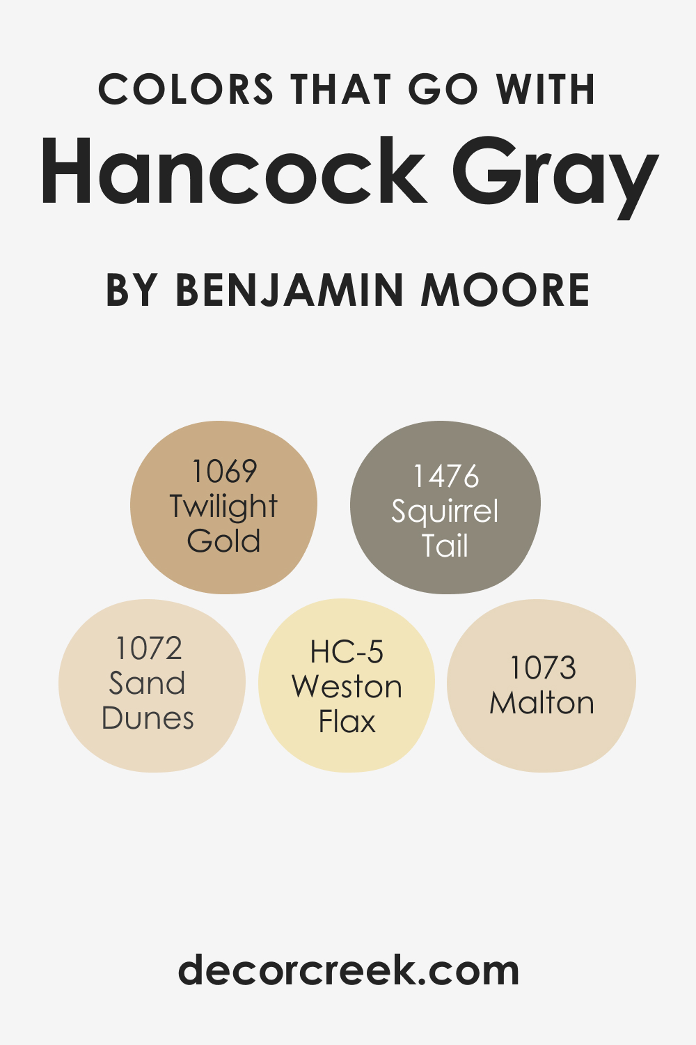 Colors That Go With Hancock Gray HC-97