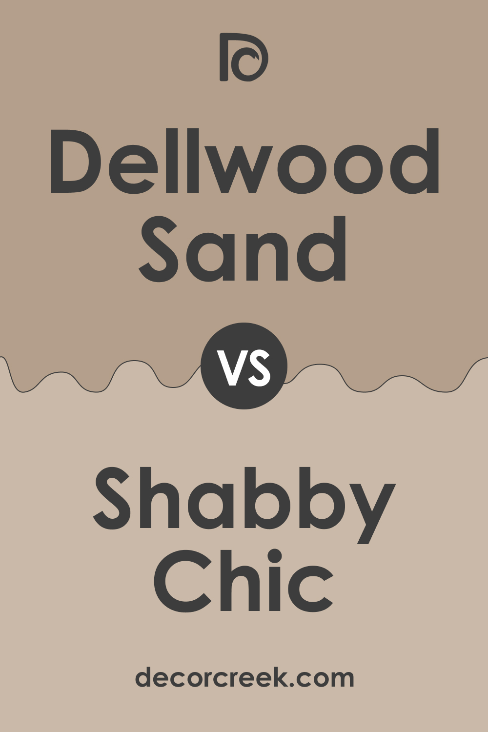 Dellwood Sand 1019 vs. BM 1018 Shabby Chic