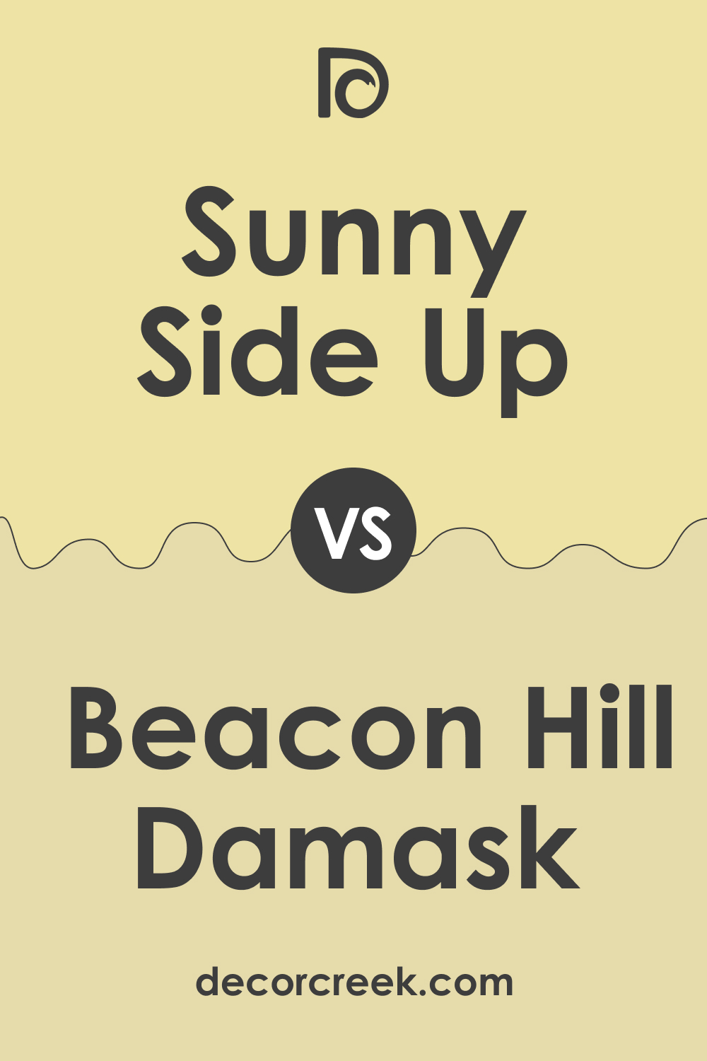 Sunny Side Up 367 vs. HC-2 Beacon Hill Damask
