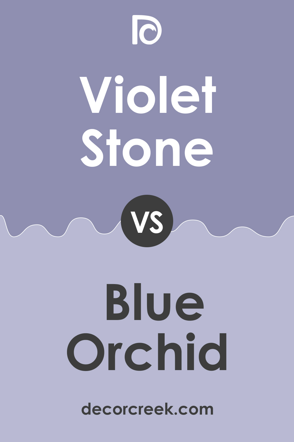 Violet Stone 2069-40 vs. BM 2069-50 Blue Orchid