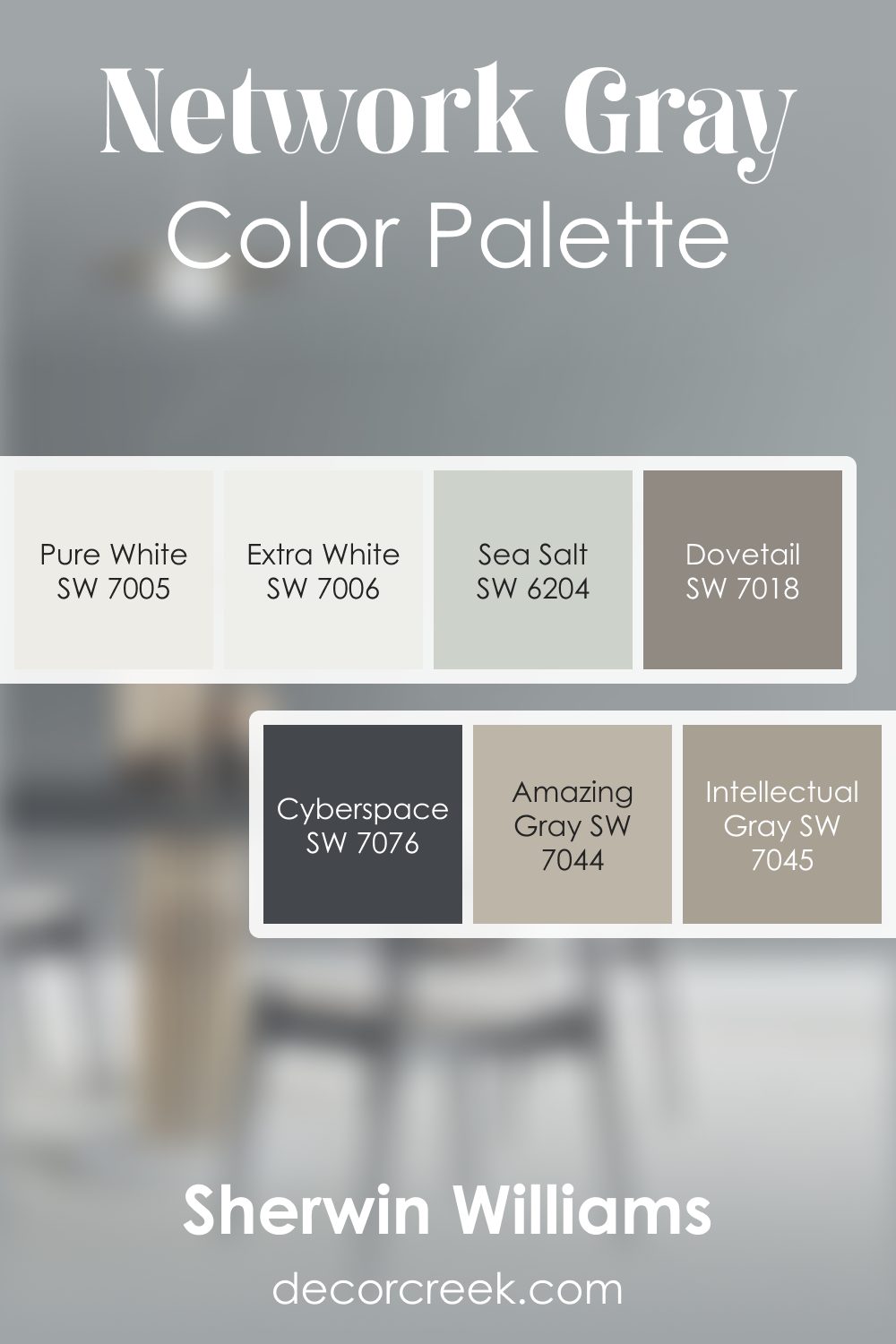 Network Gray SW 7073 by Sherwin Williams Color Palette