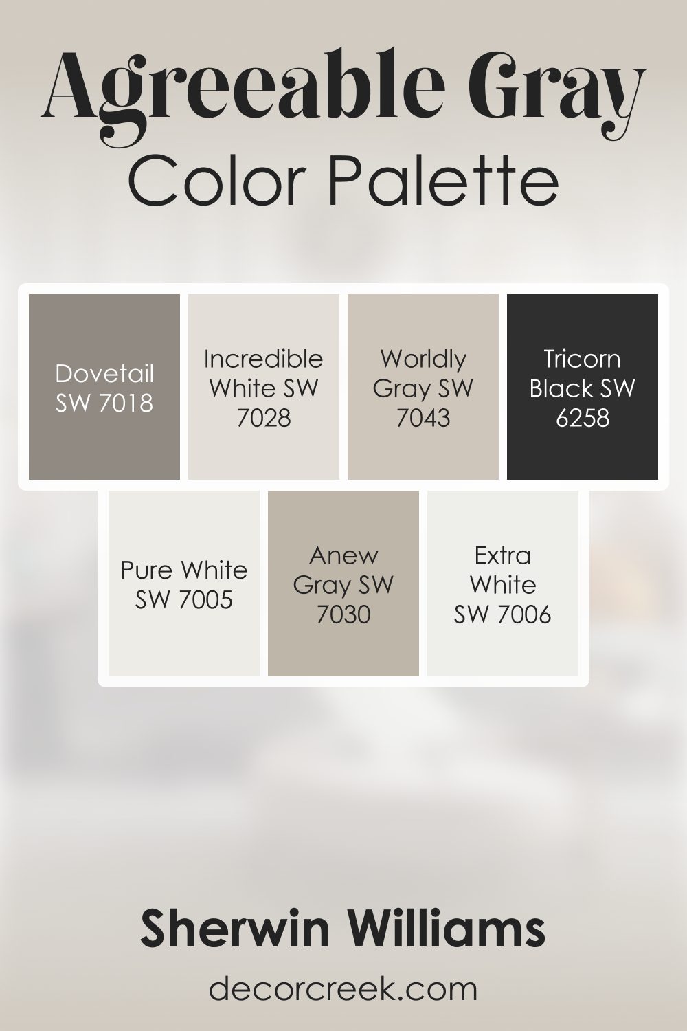 Agreeable Gray SW 7029 by Sherwin Williams Color Palette