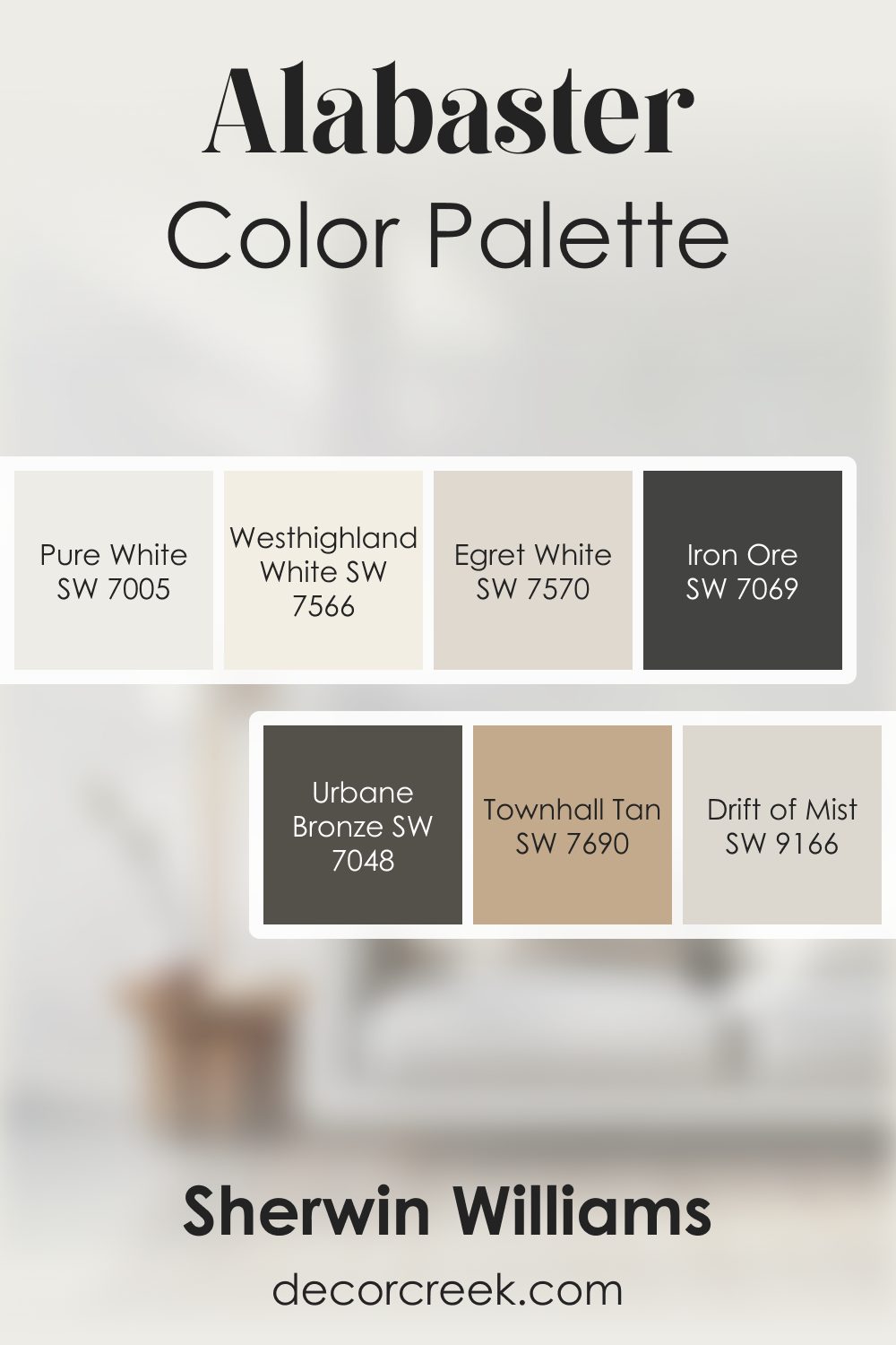 Alabaster SW 7008 by Sherwin Williams Color Palette
