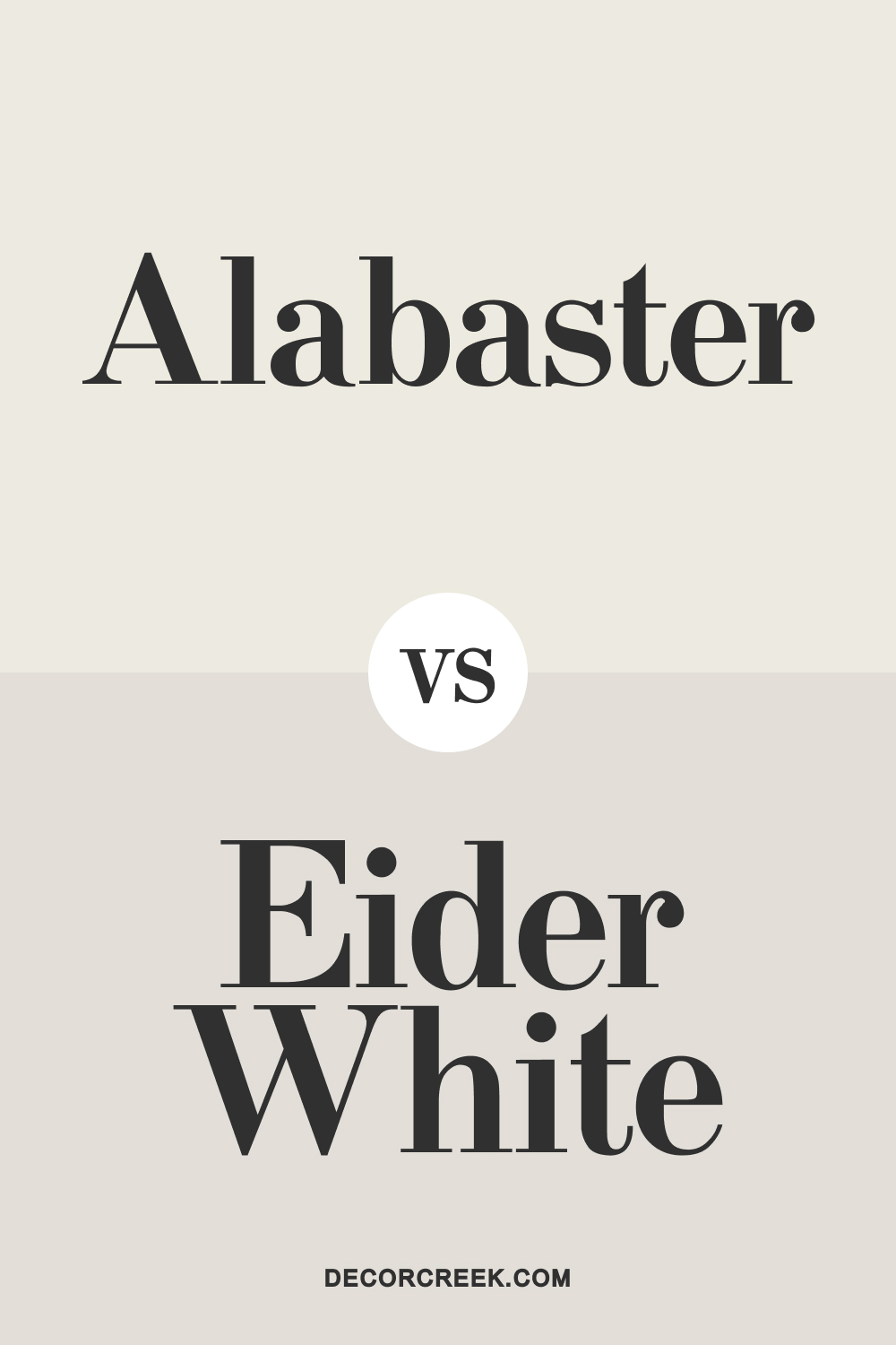 Alabaster SW 7008 by Sherwin Williams vs Eider White SW 7014 by Sherwin Williams