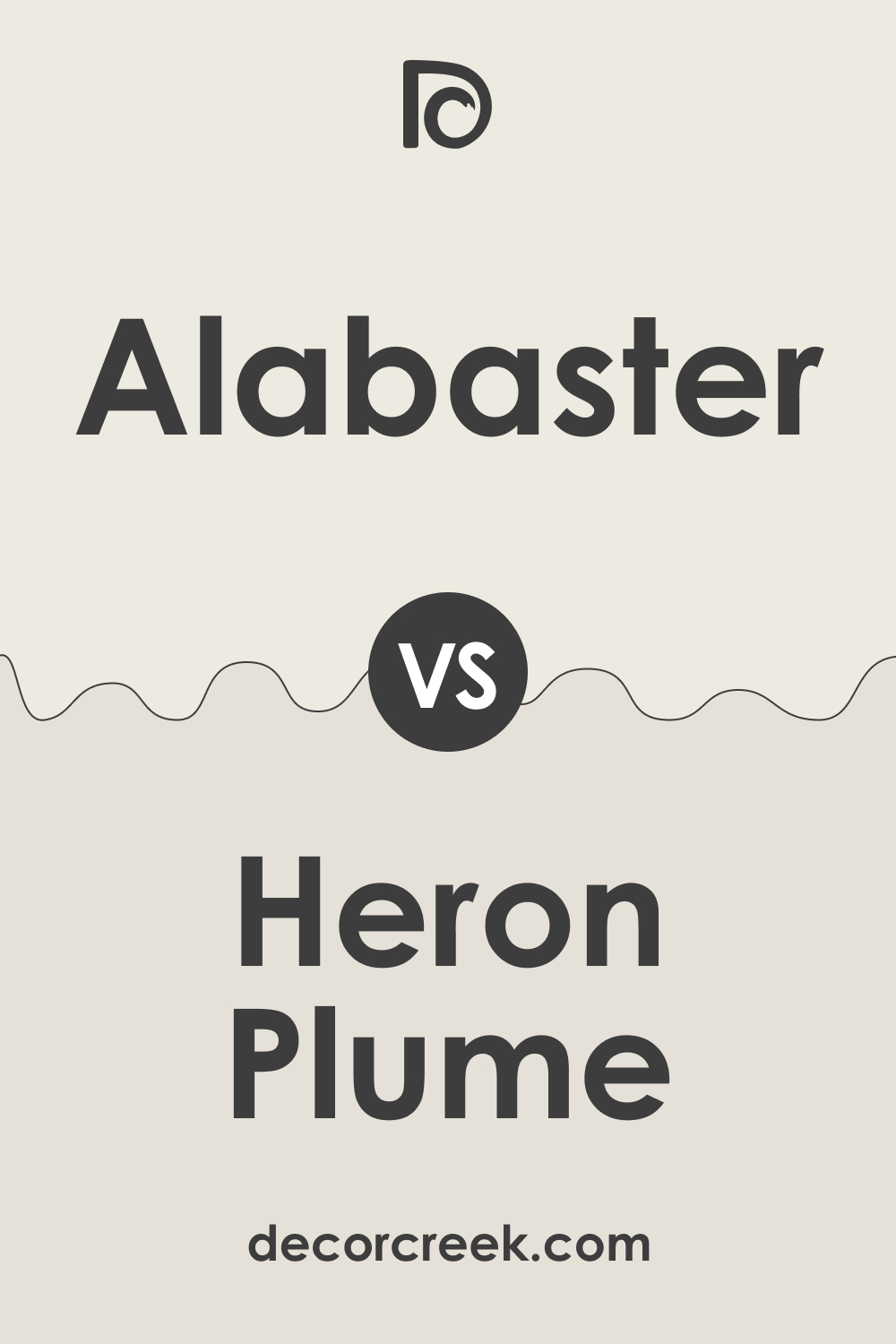 Alabaster SW 7008 by Sherwin Williams vs Heron Plume SW 6070 by Sherwin Williams