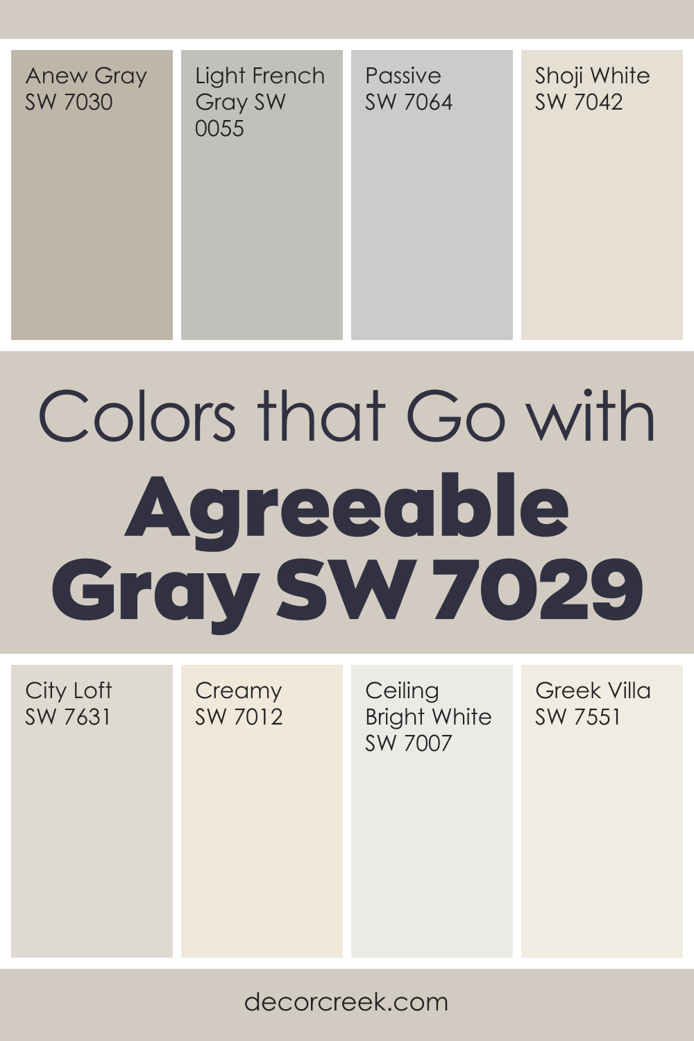 Colors That Go With Agreeable Gray SW 7029 for a Calm and Balanced Home