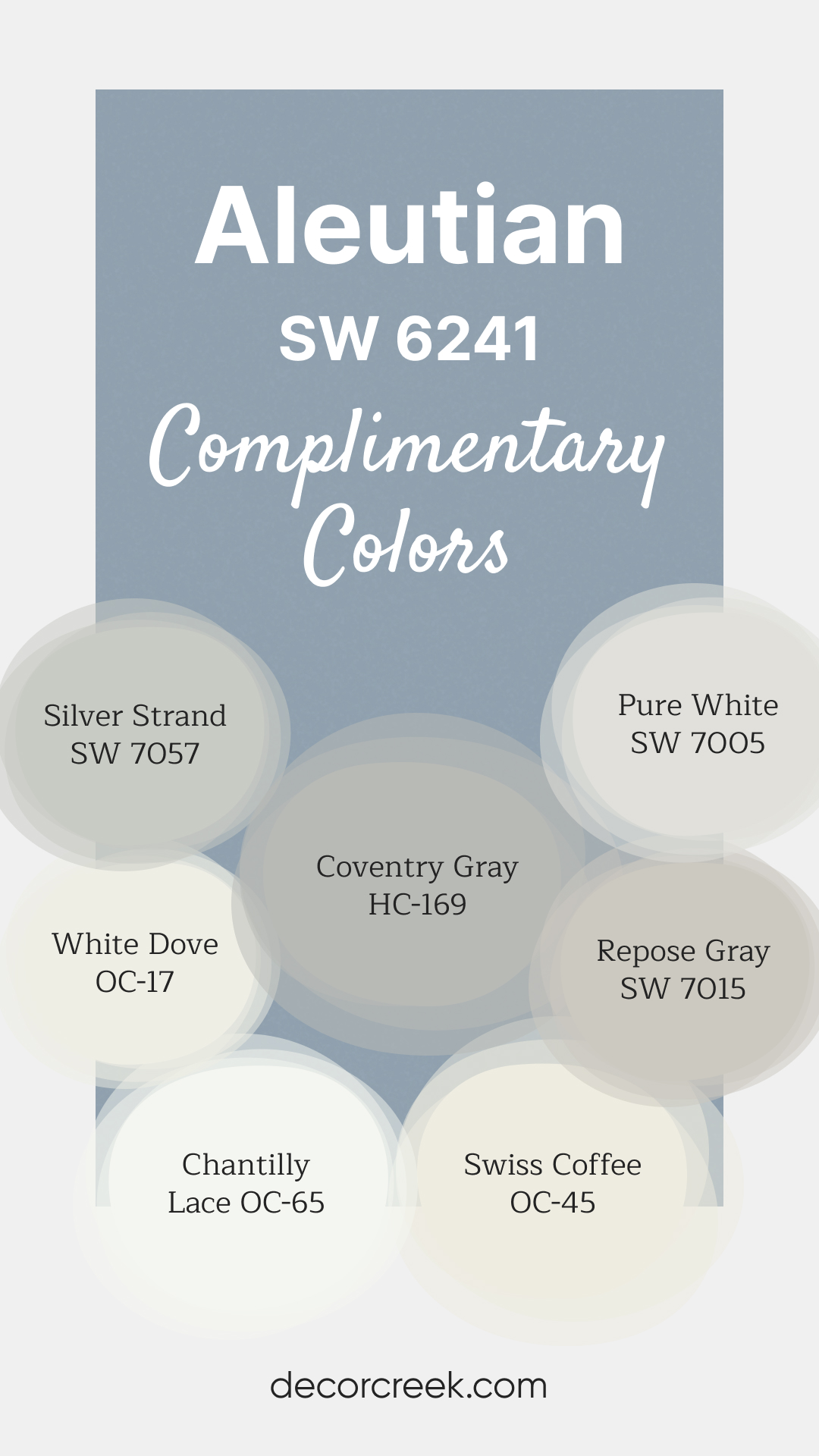 Complimentary Colors for Aleutian SW-6241 Paint Color by Sherwin-Williams