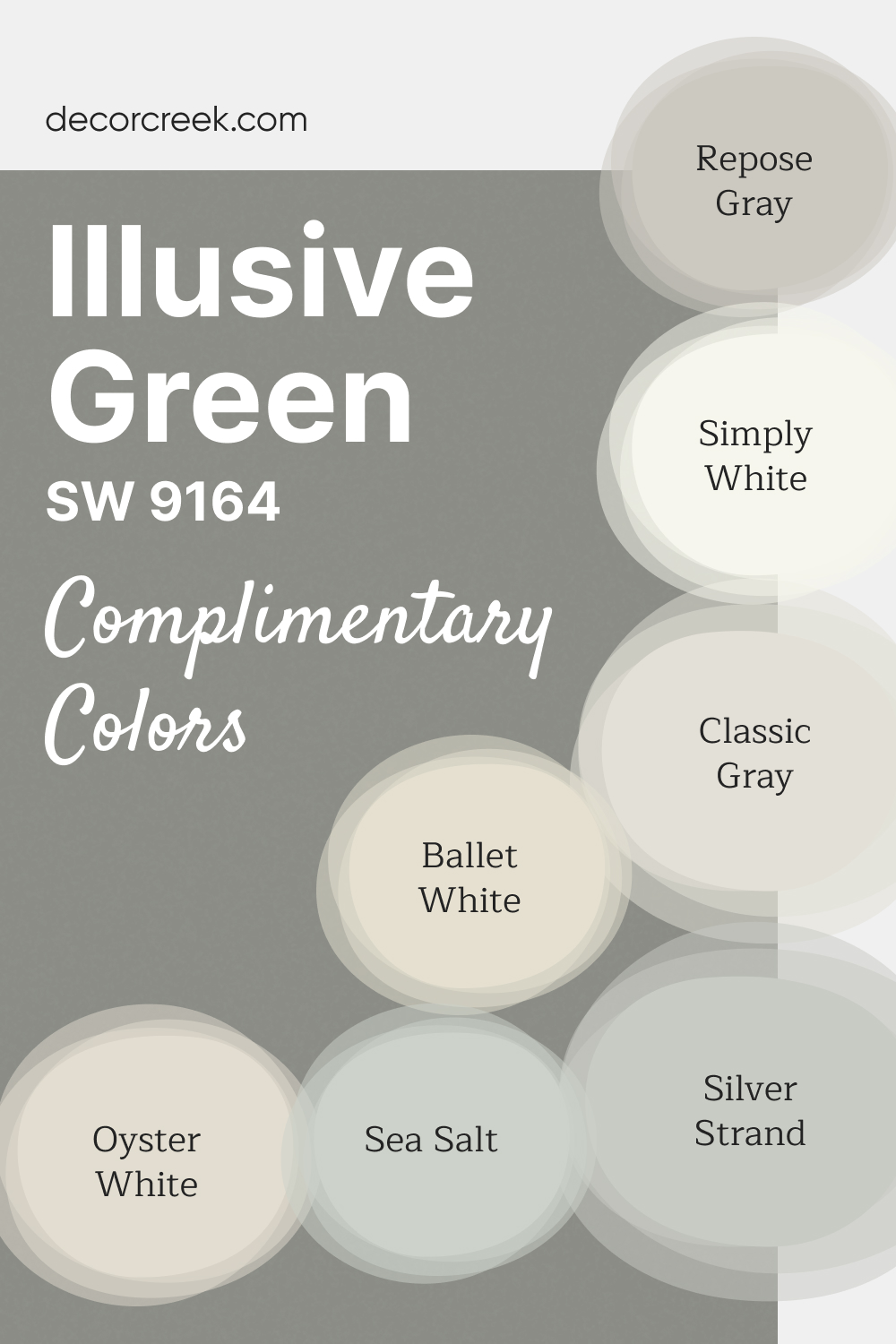 Complimentary Colors for Illusive Green SW-9164 Paint Color by Sherwin-Williams