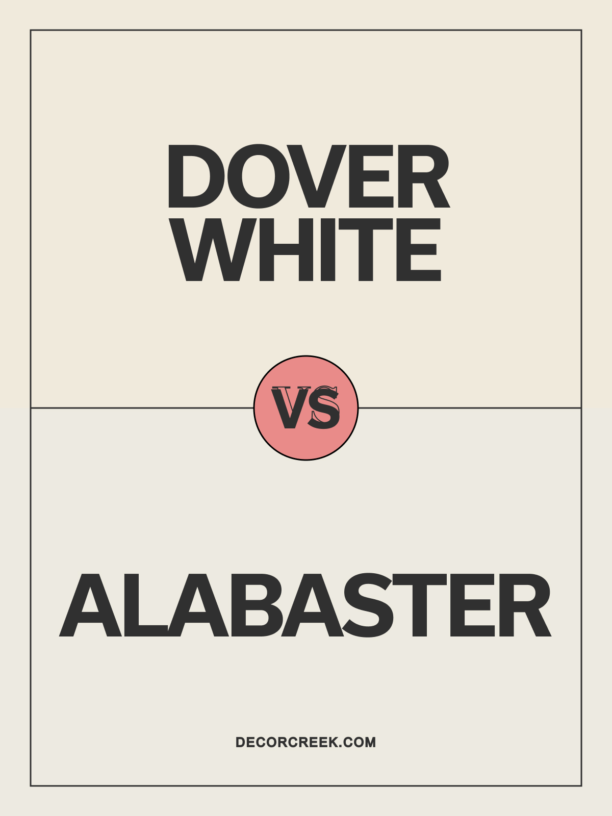 Dover White SW 6385 vs Alabaster SW 7008 by Sherwin Williams