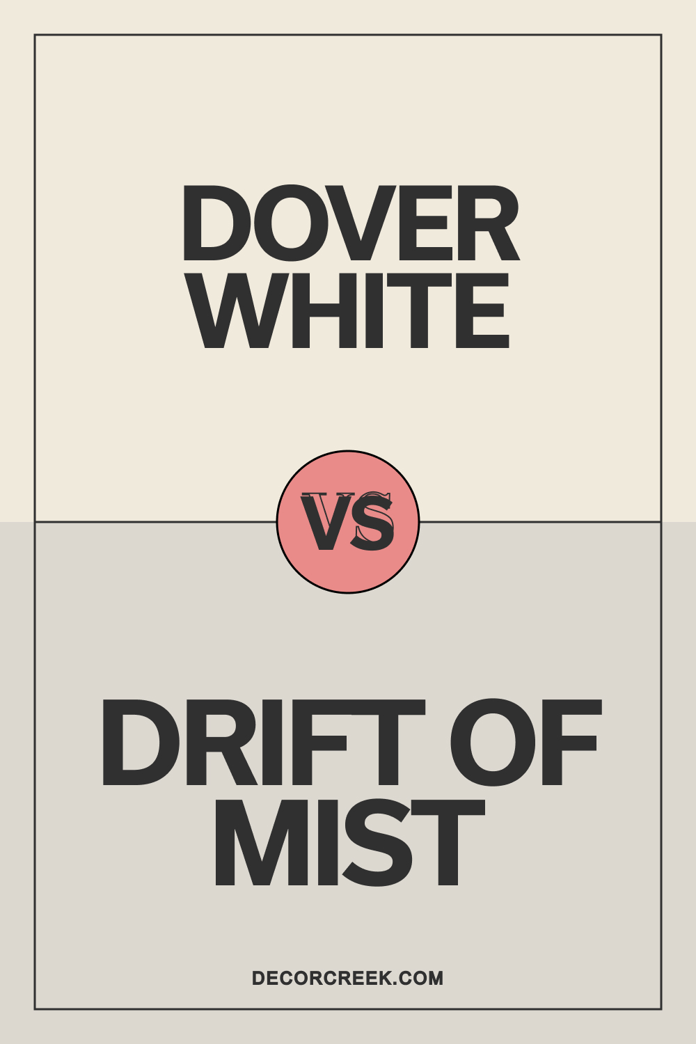 Dover White SW 6385 vs Drift of Mist SW 9166 by Sherwin Williams