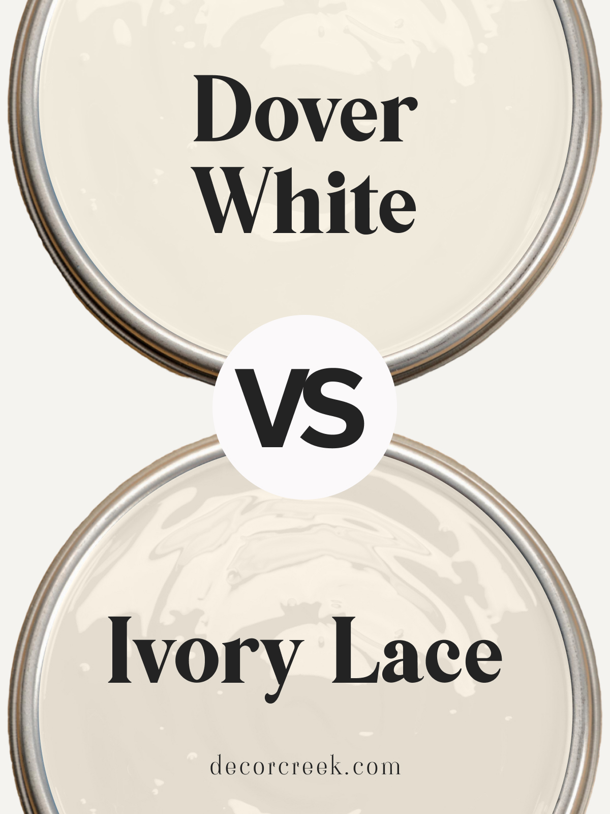 Dover White SW 6385 vs Ivory Lace SW 7013 by Sherwin Williams