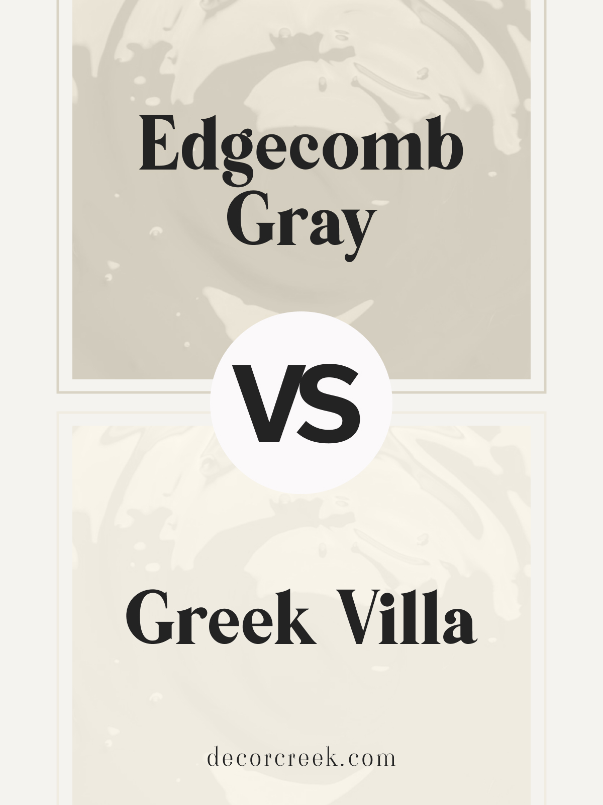 Edgecomb Gray HC-173 vs Greek Villa SW 7551