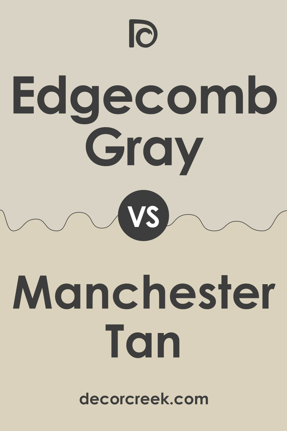 Edgecomb Gray HC-173 vs Manchester Tan HC-81 by Benjamin Moore