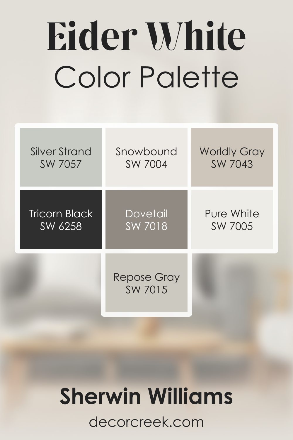 Eider White SW 7014 by Sherwin Williams Color Palette