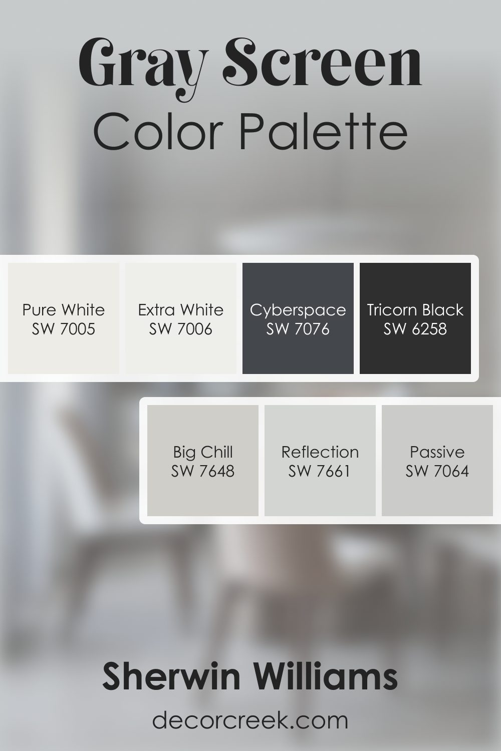 Gray Screen SW 7071 by Sherwin Williams Color Palette