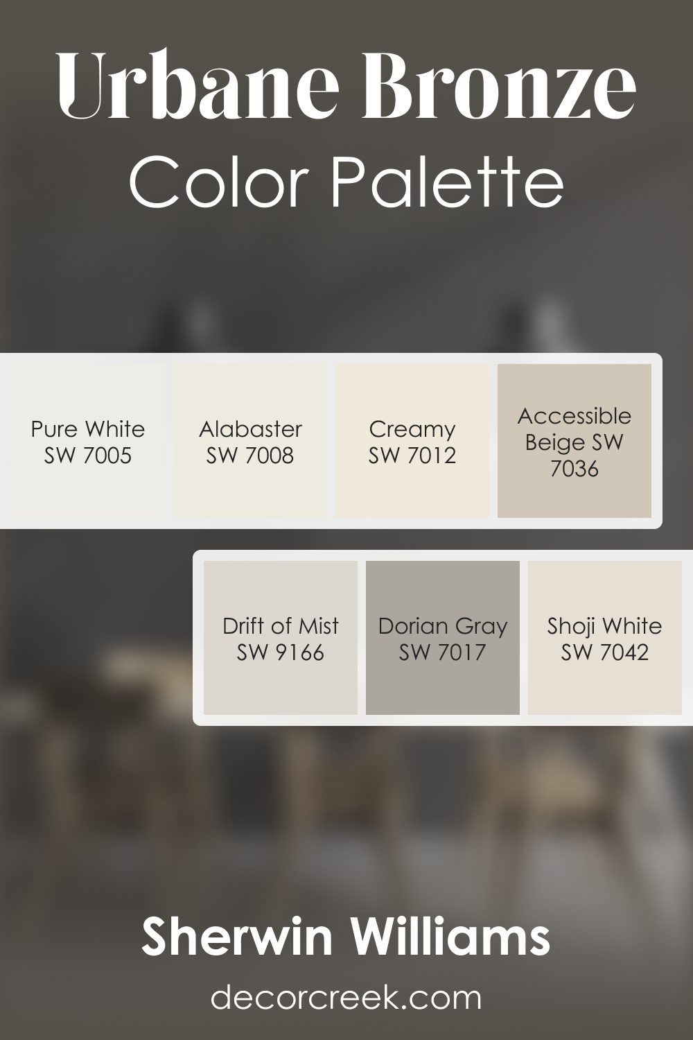 Urbane Bronze SW 7048 by Sherwin Williams Color Palette