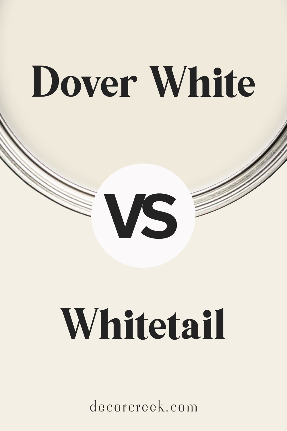 White Tail SW 7103 vs Dover White SW 6385 by Sherwin Williams