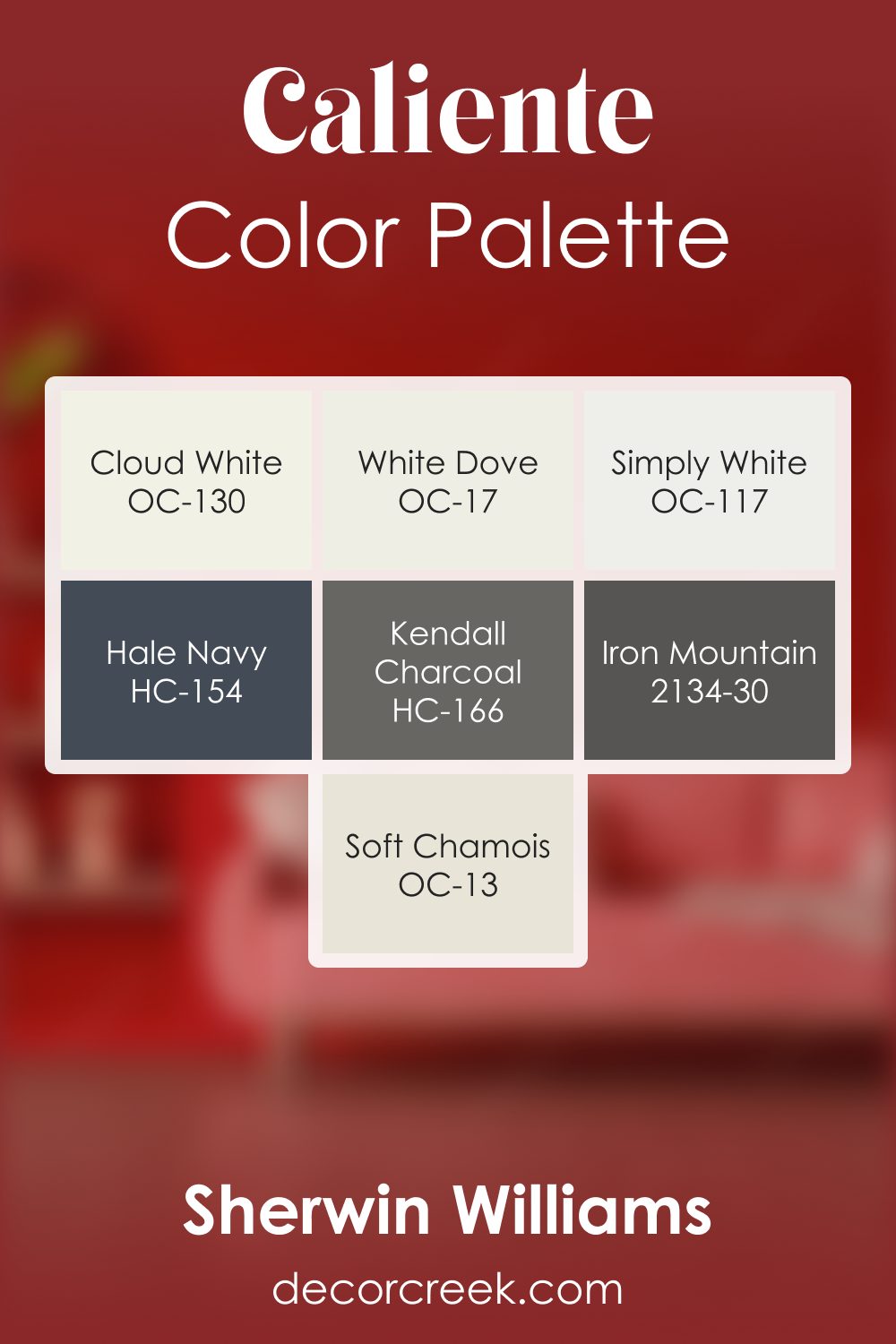 Caliente AF-290 by Benjamin Moore Color Palette