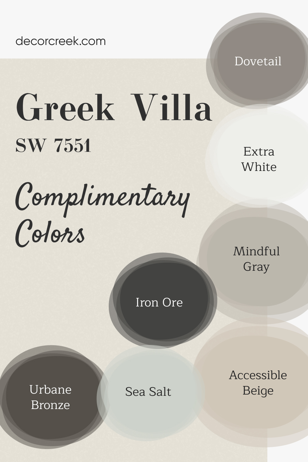 Complimentary Colors for Greek Villa SW 7551 Paint Color by Sherwin Williams