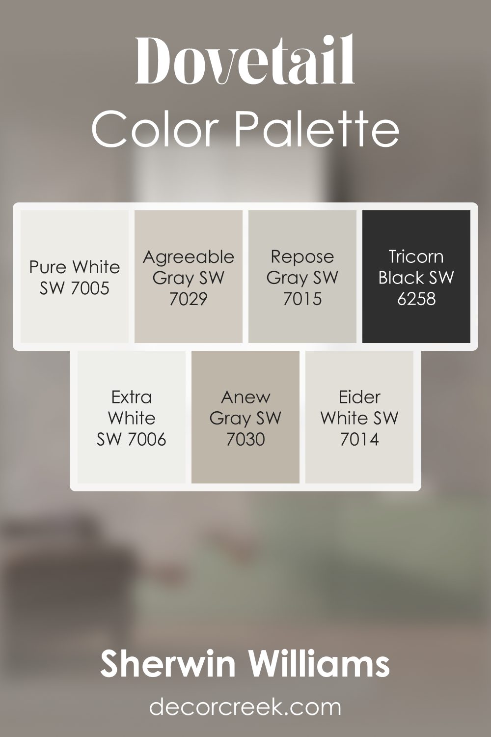 Dovetail SW 7018 by Sherwin Williams Color Palette