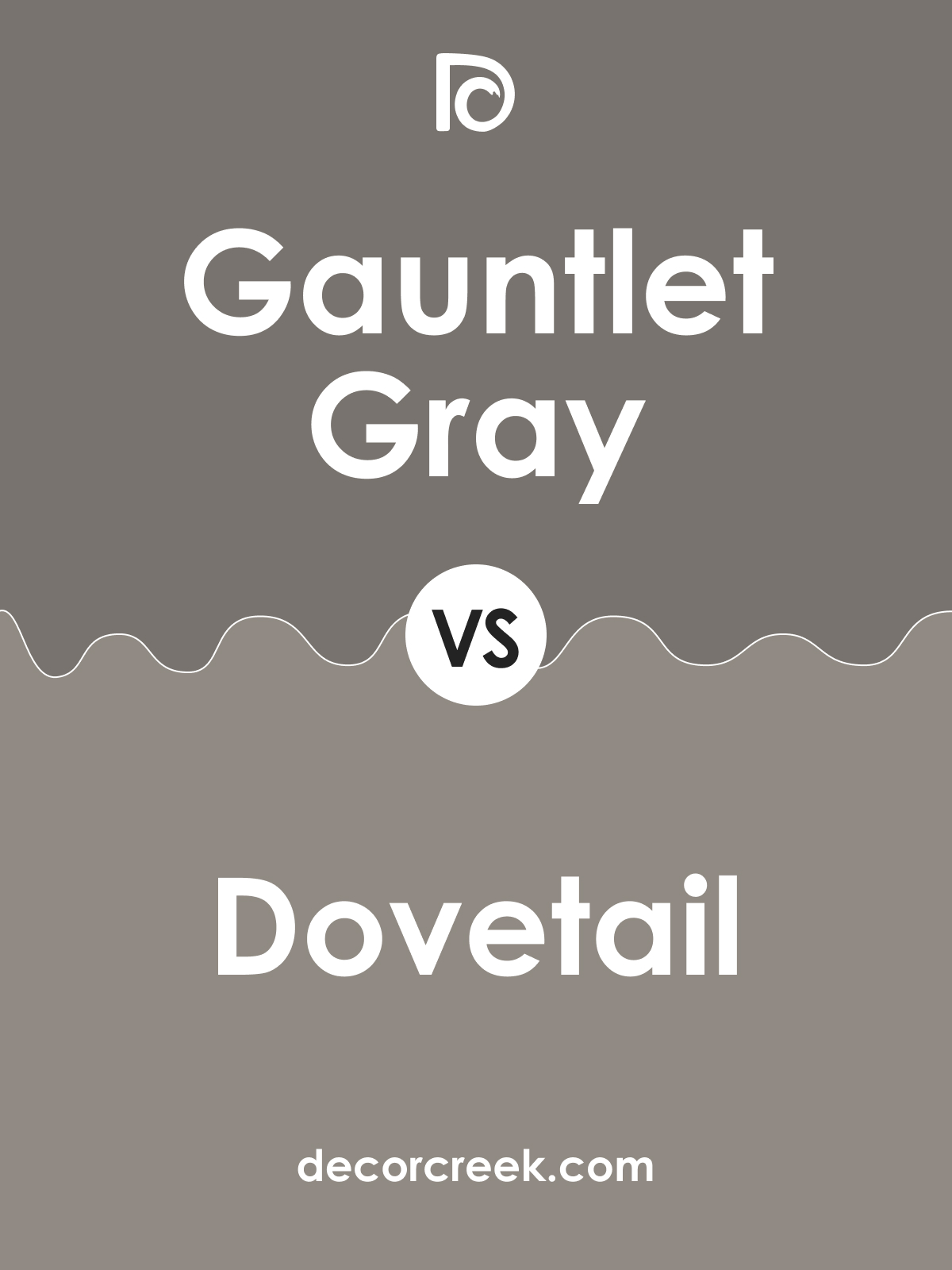 Dovetail SW 7018 vs Gauntlet Gray SW 7019 by Sherwin Williams